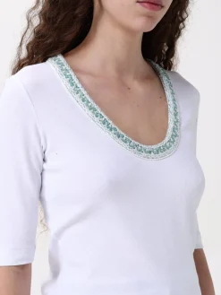 T-shirt Fabiana Filippi in cotone con inserti