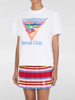 T-shirt in cotone con logo Tennis Club Casablanca