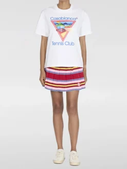 T-shirt in cotone con logo Tennis Club Casablanca