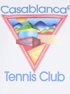 T-shirt in cotone con logo Tennis Club Casablanca
