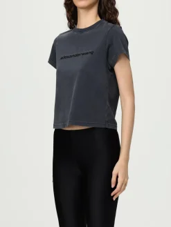 T-shirt in cotone con logo Alexander Wang