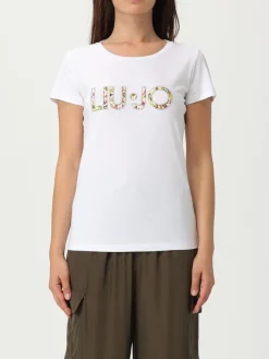 T-shirt in cotone con logo Liu Jo