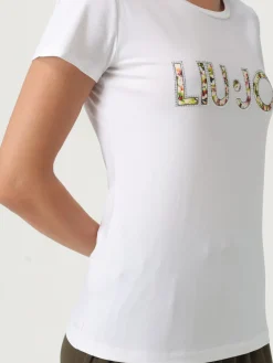 T-shirt in cotone con logo Liu Jo