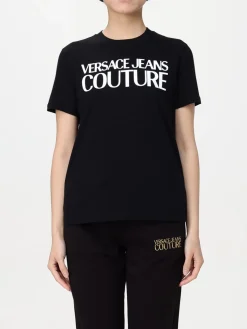 T-shirt in cotone con logo Versace Jeans Couture