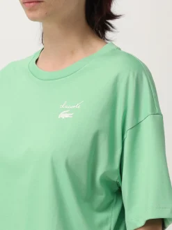 T-shirt in cotone con logo Lacoste
