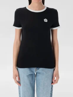 T-shirt in cotone con logo fiore Kenzo