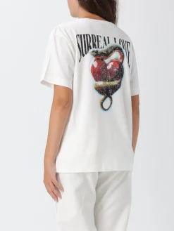 T-shirt in cotone con logo Pinko