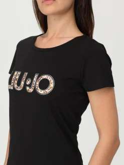 T-shirt in cotone con logo Liu Jo