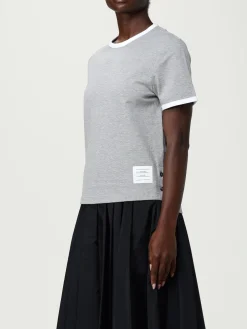 T-shirt in cotone con logo Thom Browne