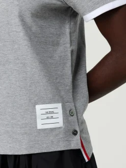 T-shirt in cotone con logo Thom Browne