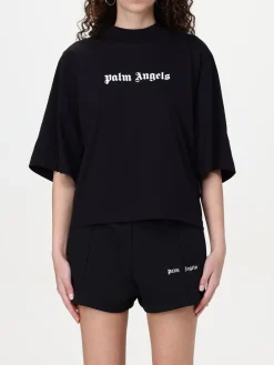 T-shirt in cotone con logo Palm Angels