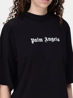 T-shirt in cotone con logo Palm Angels