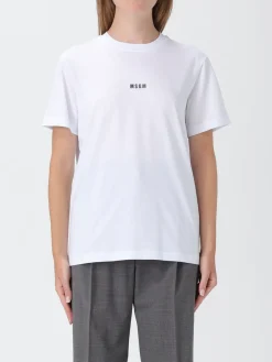 T-shirt in cotone con logo MSGM