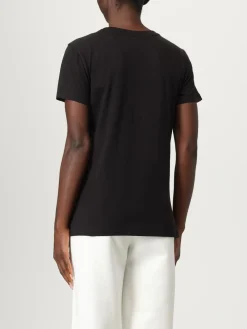 T-shirt in cotone con logo di strass Armani Exchange