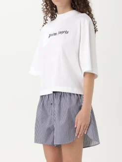 T-shirt in cotone con logo Palm Angels