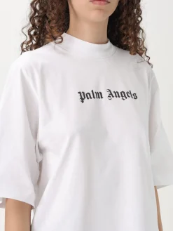 T-shirt in cotone con logo Palm Angels