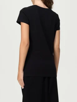 T-shirt in cotone con logo di strass Dolce & Gabbana