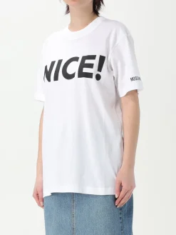 T-shirt in cotone con maxi scritta Moschino Couture