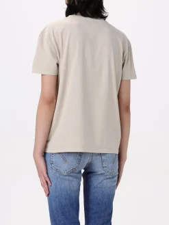 T-shirt in cotone con mini logo Dondup