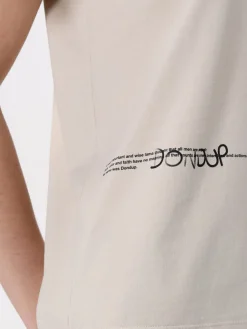 T-shirt in cotone con mini logo Dondup