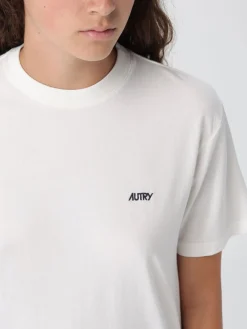 T-shirt in cotone con mini logo Autry