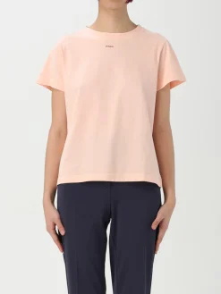 T-shirt in cotone con mini logo Pinko