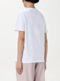 T-shirt in cotone con mini logo Golden Goose