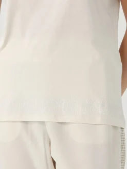 T-shirt in cotone con monogramma Liu Jo