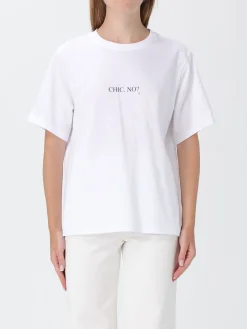 T-shirt in cotone con slogan Victoria Victoria Beckham