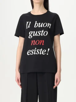 T-shirt in cotone con slogan Moschino Couture