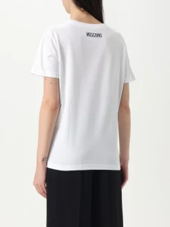 T-shirt in cotone con slogan Moschino Couture