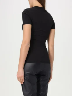 T-shirt in cotone con stampa V Versace Jeans Couture