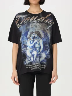 T-shirt in cotone con stampa grafica e logo Dondup