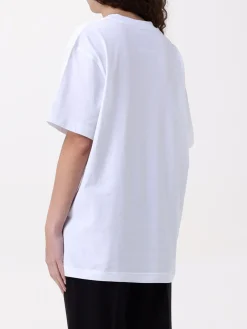 T-shirt in cotone con stampa slogan Moschino Couture