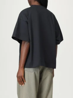 T-shirt in cotone con stampa logo Balenciaga