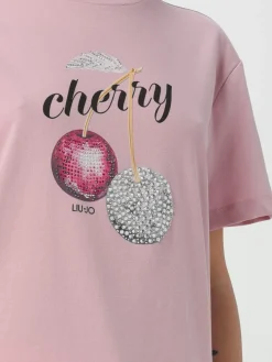 T-shirt in cotone con stampa cherry Liu Jo