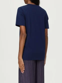 T-shirt in cotone con stampa logo Maison Kitsuné