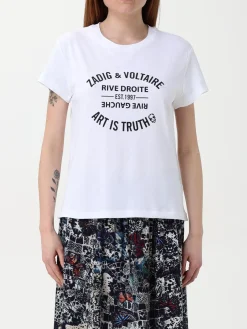 T-shirt in cotone con stampa logo Zadig & Voltaire
