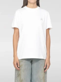 T-shirt in cotone con stella glitter Golden Goose