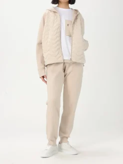 T-shirt in cotone con toppe e zip Moorer