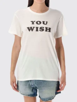 T-shirt in cotone e cashmere con slogan R13