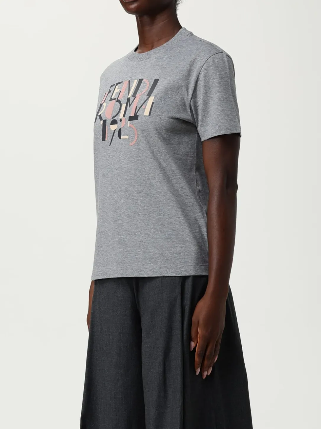 T-shirt in cotone Fendi Roma 1925