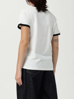 T-shirt in cotone organico con mini logo Karl Lagerfeld