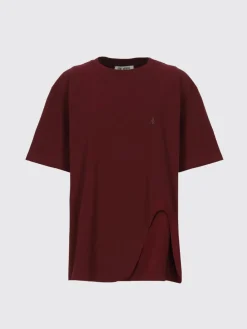 T-shirt in cotone over con logo ricamato The Attico