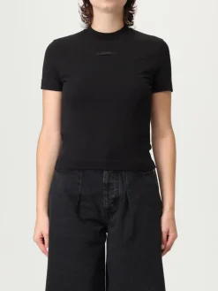 T-shirt in cotone slim con logo Jacquemus