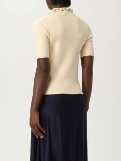 T-shirt in misto cotone con maglia metallica Rabanne