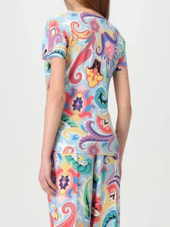 T-shirt in seta paisley Etro