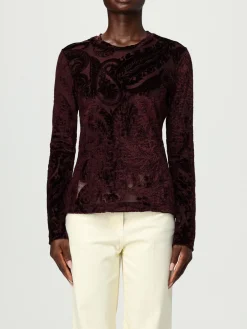 T-shirt in velluto paisley Etro