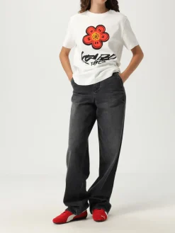 T-shirt Kenzo in cotone con logo a contrasto