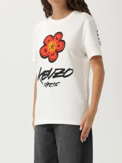 T-shirt Kenzo in cotone con logo a contrasto